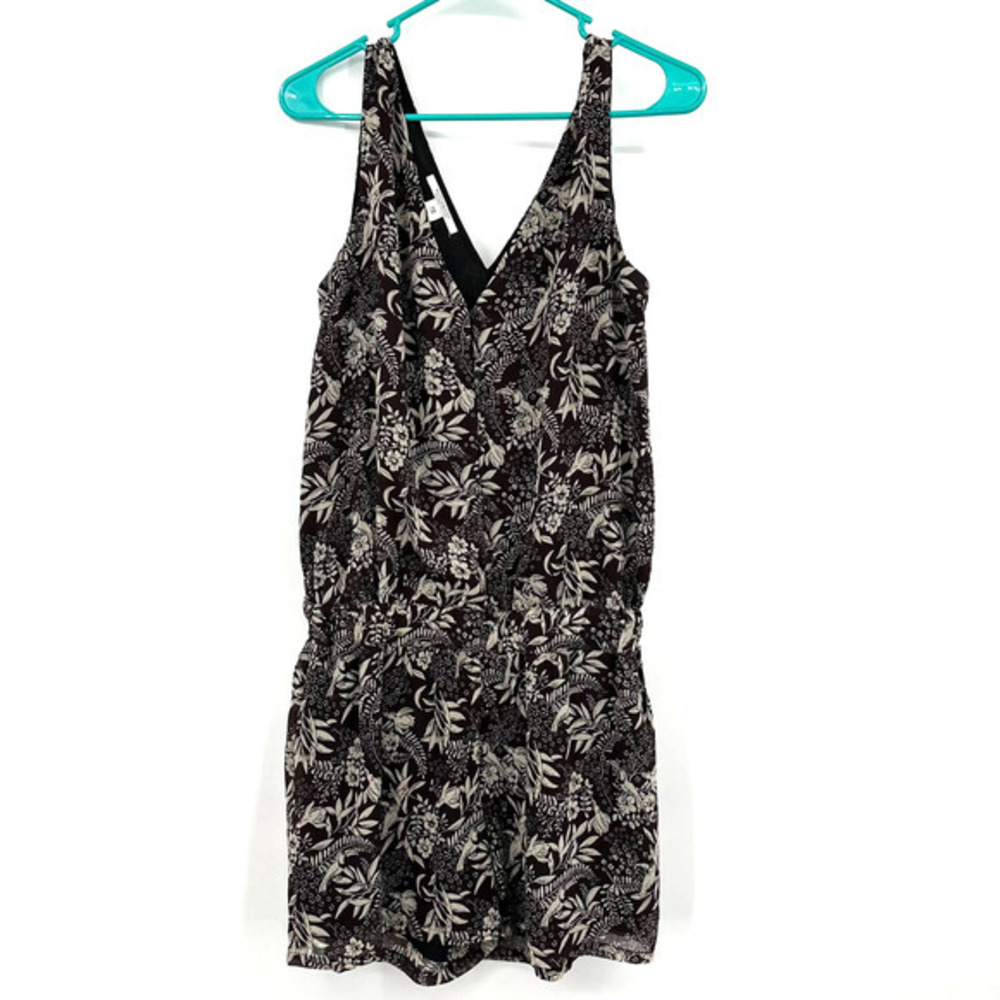 Scotch & Soda Maison Scotch size medium brown romper sleeveless jungle print